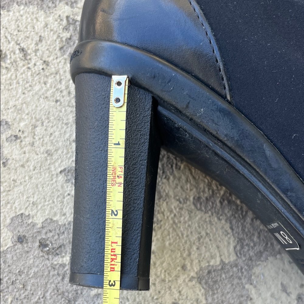 EUC Donald J. Pliner leather/nylon Black Heeled Boots with Zipper - Picture 15 of 16
